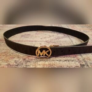 Michael Kors Reversible Belt with Gold Logo